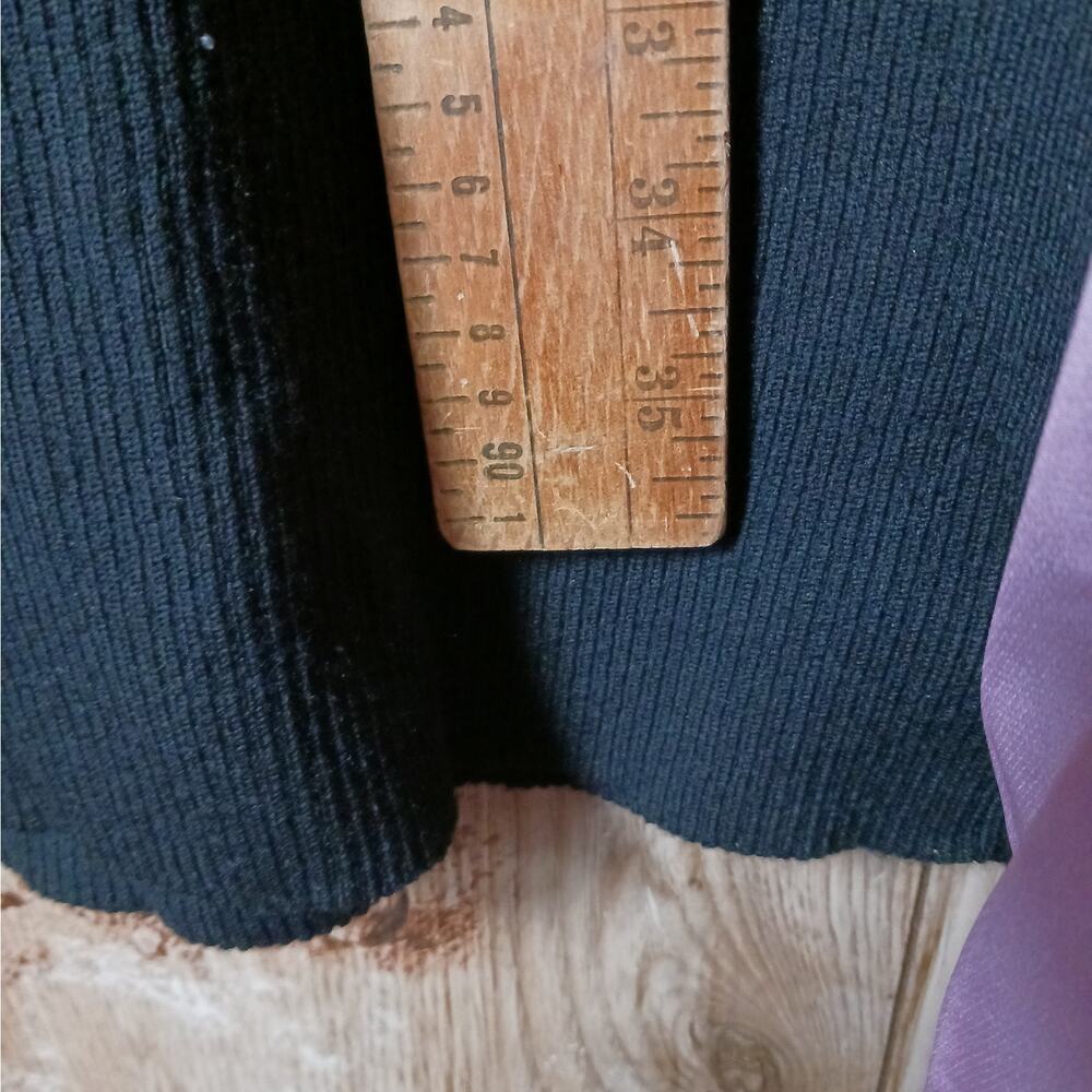 As Seen On T.V Gradient Pleated Splicing Knit Dress in Black Size Small - Picture 9 of 10